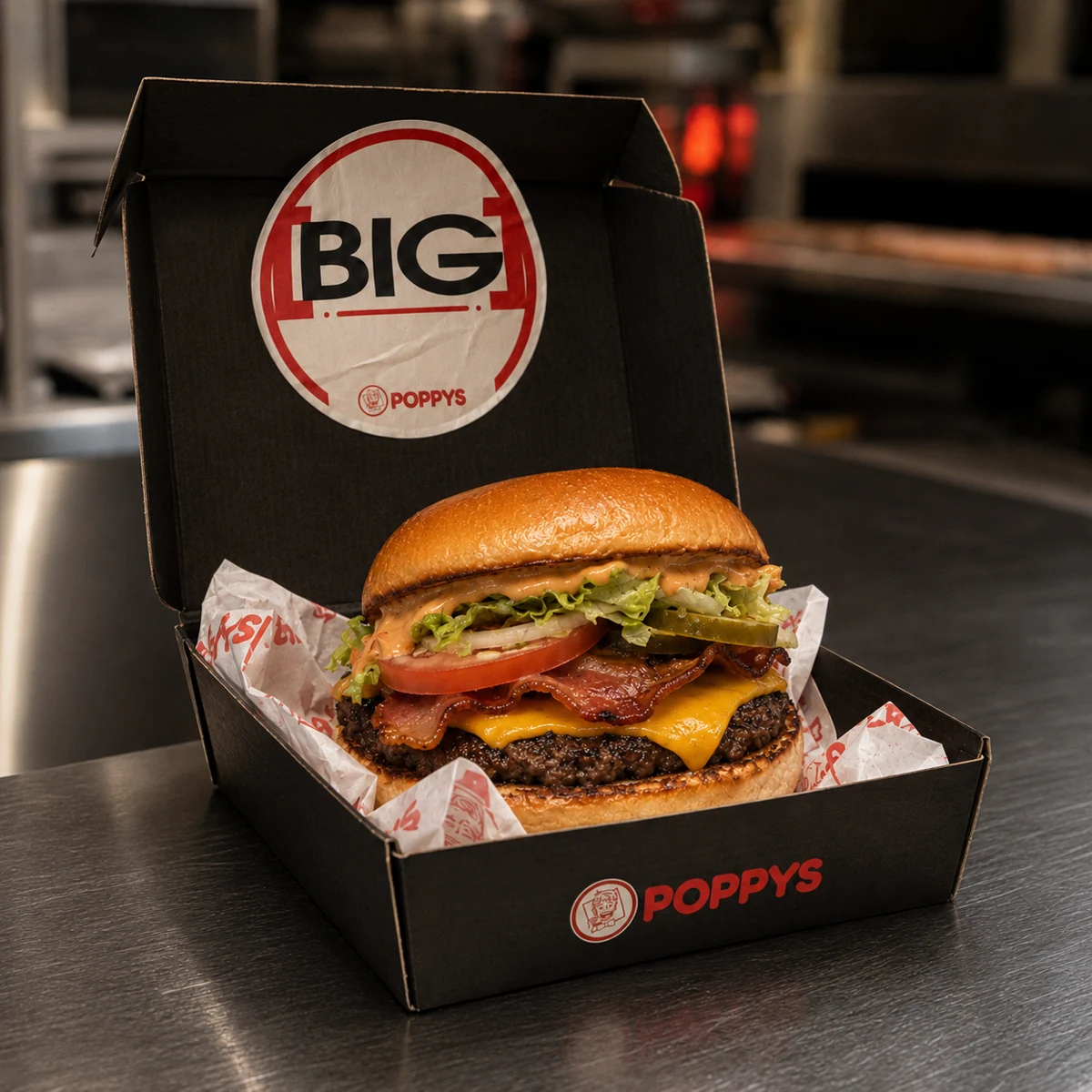 Big Poppys na embalagem da marca